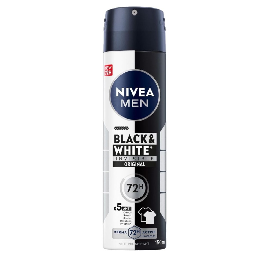 NIVEA MEN BLACK & WHITE INVISIBLE ORIGINAL <br> Дезодоранс, 150мл.
