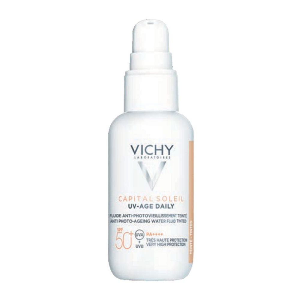 VICHY CAPITAL SOLIL UV-AGE DAILY SPF 50+ <br> Тониран воден флуид против знаци на фотостареење 40мл