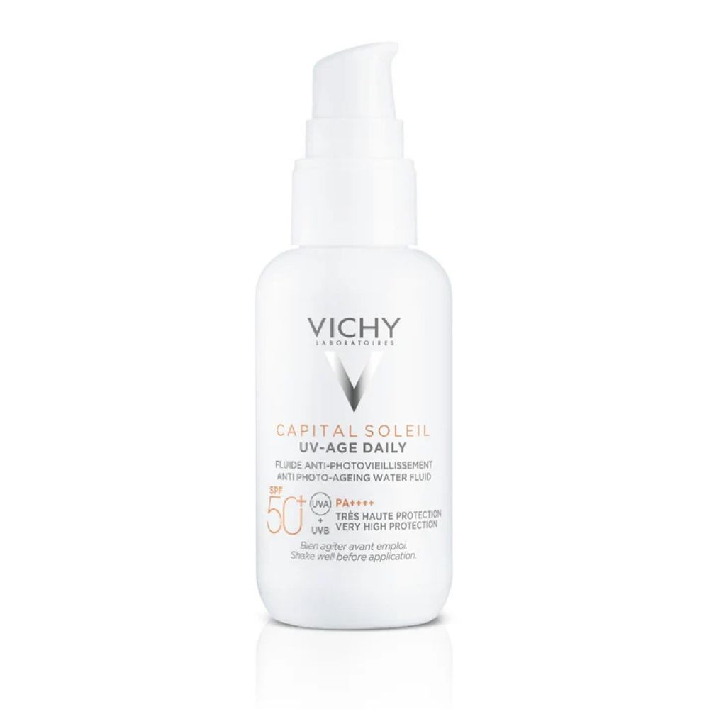VICHY CAPITAL SOLEIL UV-AGE DAILY FLUID SPF50+ <br> Дневен флуид против знаци на фотостареење, 40мл.