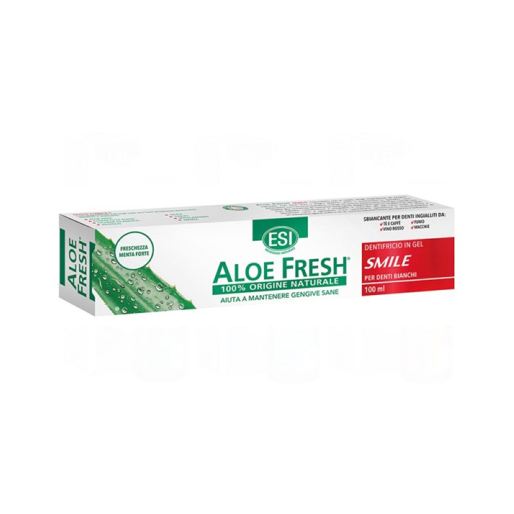 ESI ALOE FRESH SMILE TOOTHPASTE <br> Гел паста за заби за ориродно белеење, 100мл.