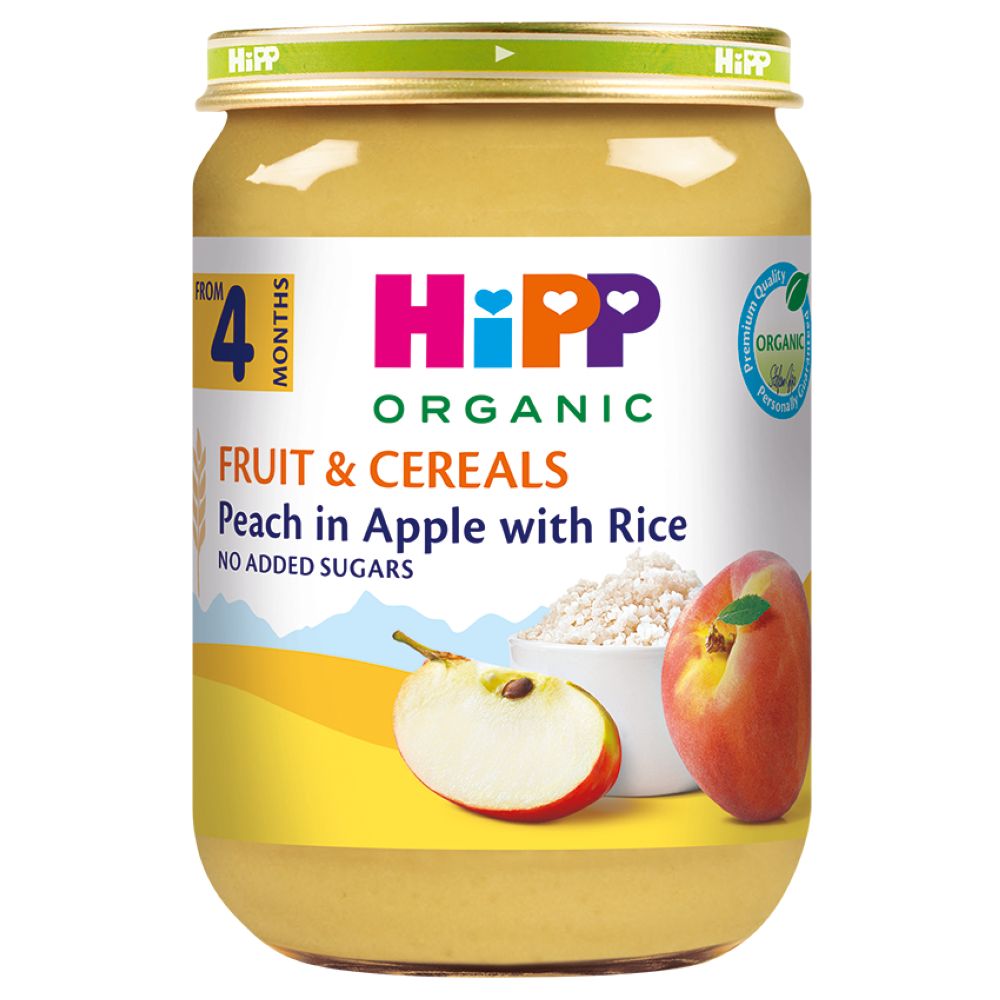 HiPP Интегрални житарици со ориз и овошје 190гр., од 4 месеци