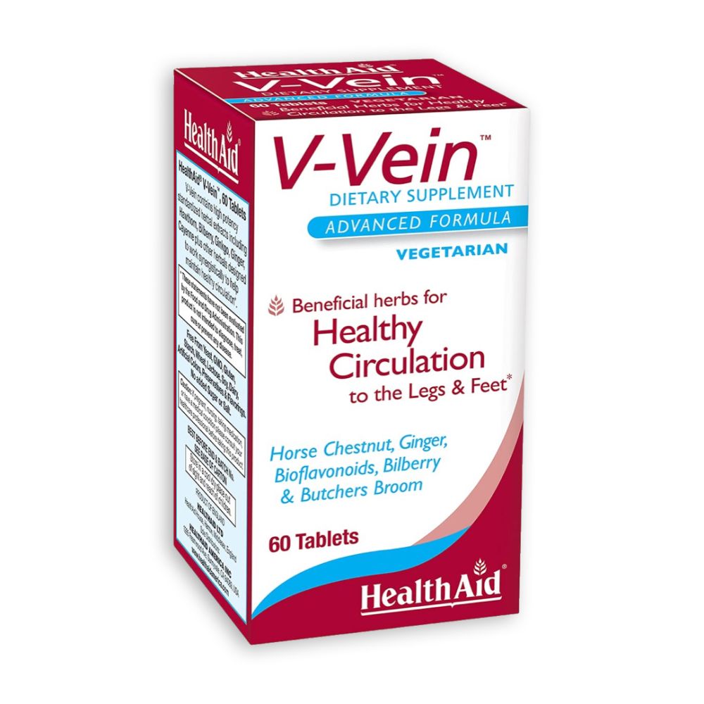 HEALTH AID V-VEIN  <br> Суплемент за јаки вени, здрави крвни садови и здрава циркулација, 60 таблети